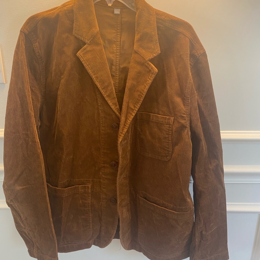 GAP men’s corduroy blazer in camel size large